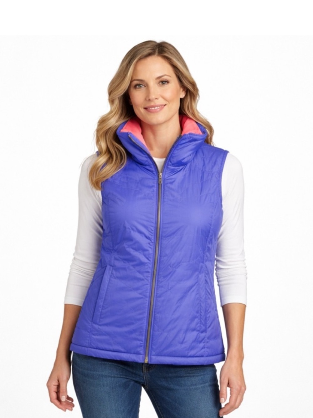 Columbia Lightweight Quilted Vest – Women’s Large | Outdoor Core | Color‑Pop